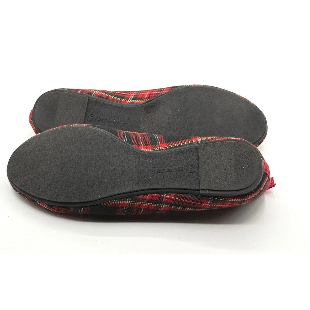 Crewcuts J. Crew kids tartan Holiday‎ Plaid Flats Girls Sz 5 5Y Christmas